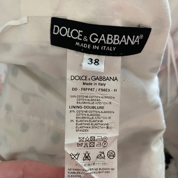 Dolce and Gabbana AUTHENTIC Designer Cotton Floral and Polka Dot Dress Luxury - Picture 5 of 8